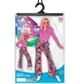 Flared Broek Paars 70's Groovy Dames