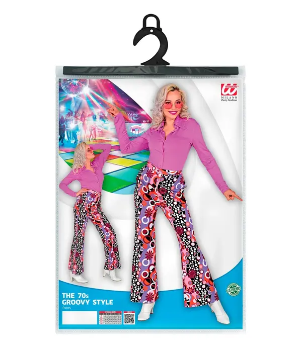 Flared Broek Paars 70's Groovy Dames