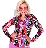 Party Blouse Paars 70's Groovy Dames