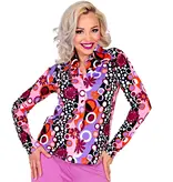Party Blouse Paars 70's Groovy Dames