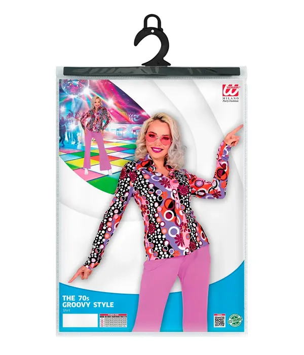 Party Blouse Paars 70's Groovy Dames