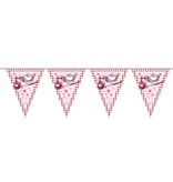 Vlaggenlijn ooievaar roze