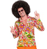 60's Blouse Heren Peace & Paisley Oranje