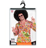 60's Blouse Heren Peace & Paisley Oranje