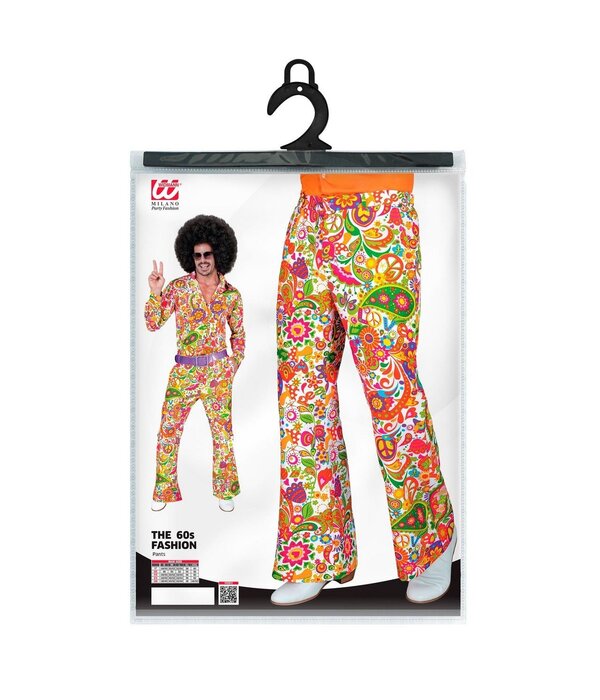 Flared 60's Broek Heren Peace & Paisley