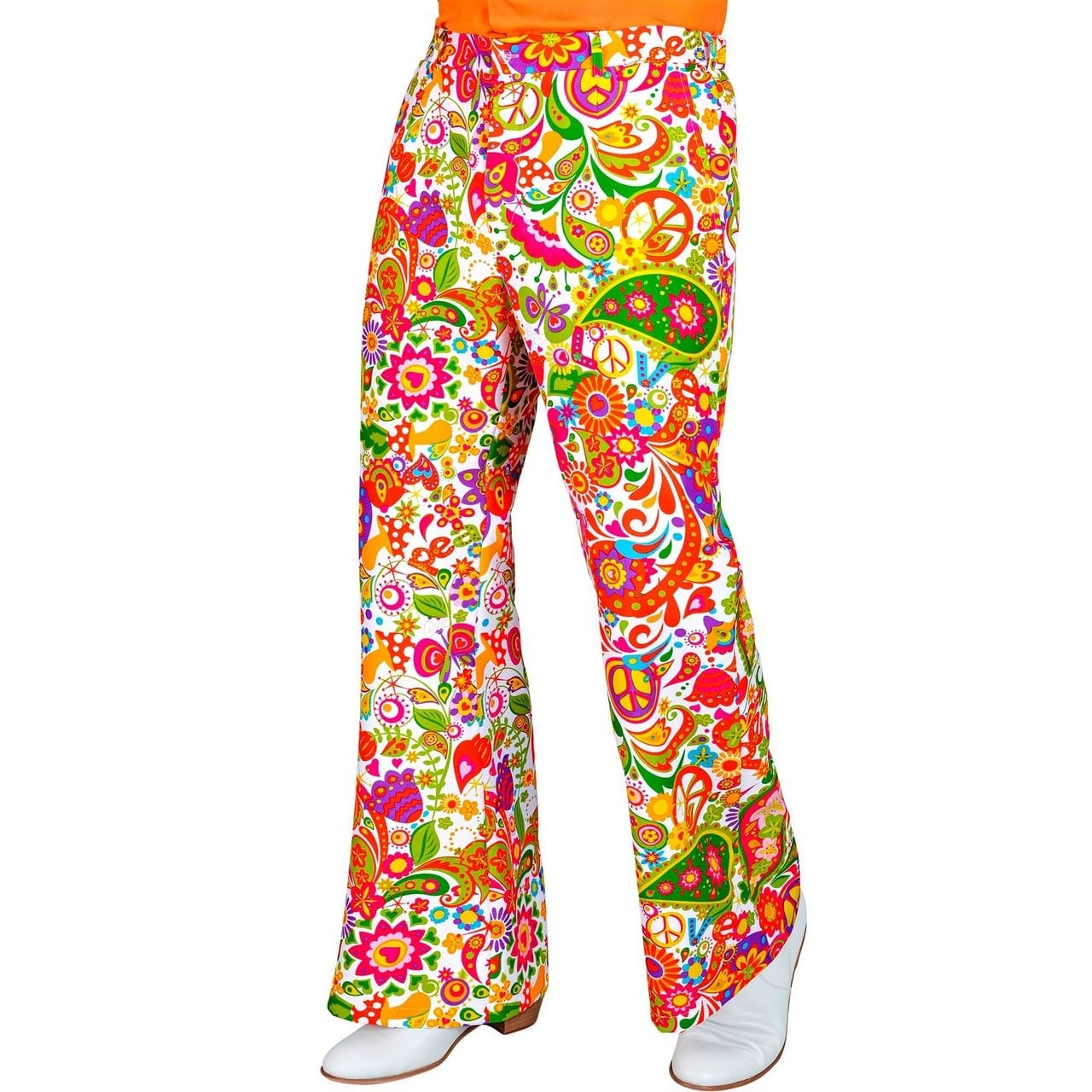 Flared 60&apos;s Broek Heren Peace & Paisley afbeelding