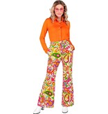 Flared Broek 60's Peace & Paisley Dames