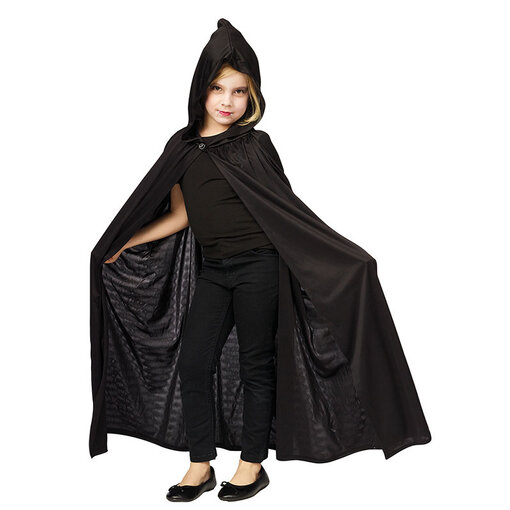 Zwarte Cape Kind met Capuchon