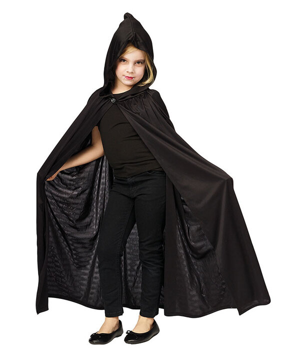 Zwarte Cape Kind met Capuchon