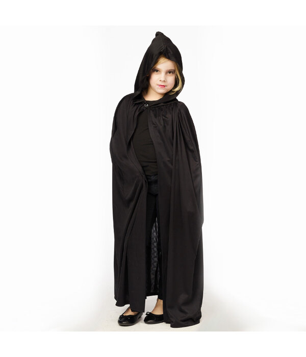 Zwarte Cape Kind met Capuchon