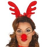 Kerst Diadeem Met Lichtgevende Rendierneus