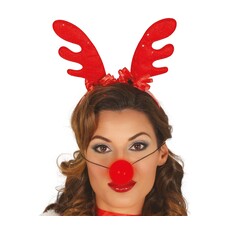 Kerst Diadeem Met Lichtgevende Rendierneus