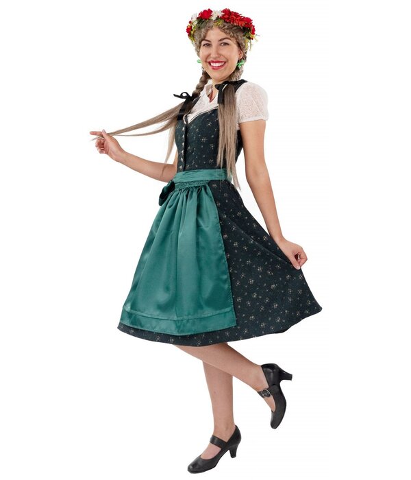 Dirndl Met Schort Groen Midi