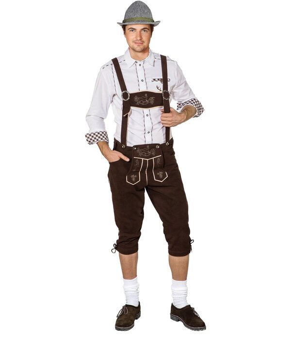 Traditionele Tiroler Broek Bruin Lang Maximilian