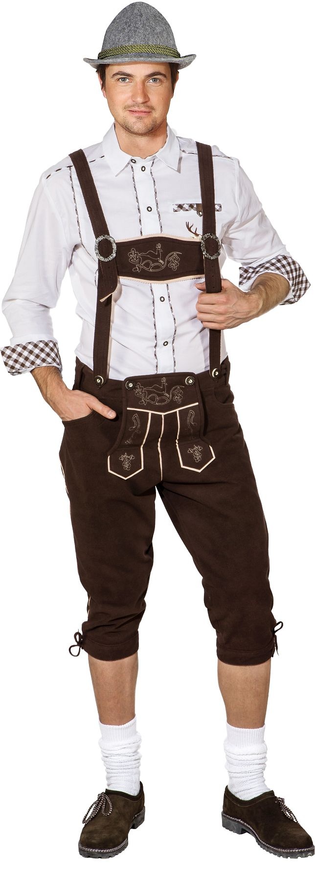 Traditionele Tiroler Broek Bruin Lang Maximilian