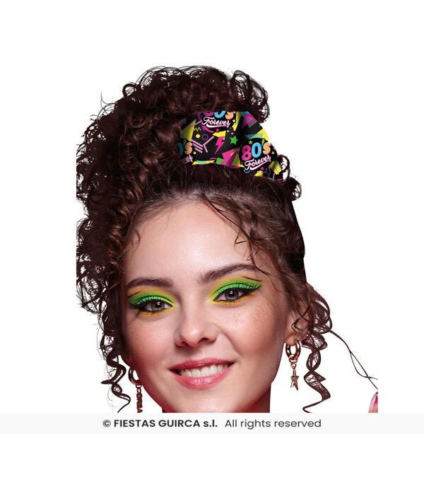 Scrunchie 80's Forever Zwart