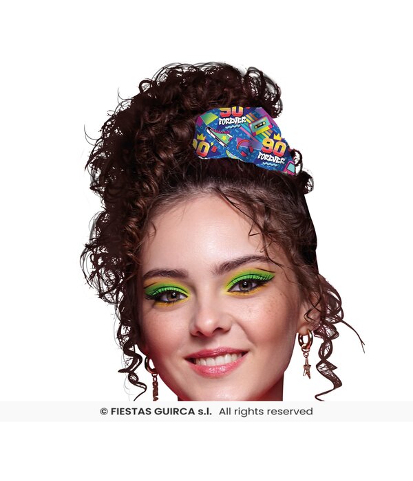 Scrunchie 90's Forever Blauw