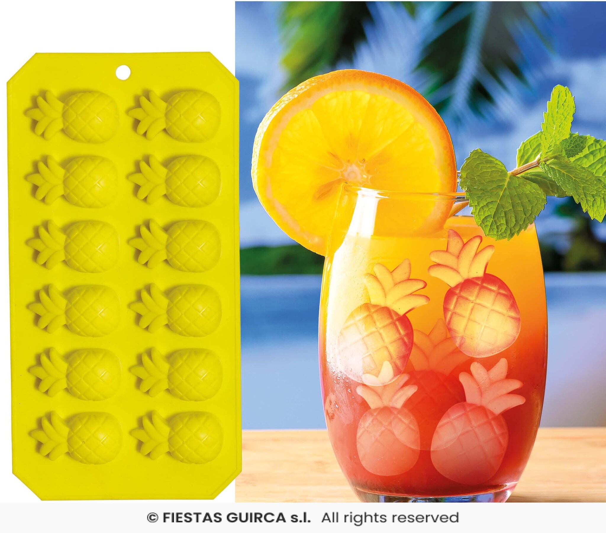 Ananas ijsblokjes Hawaii