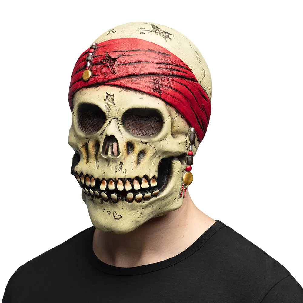 Latex hoofdmasker Piraat Crinson afbeelding