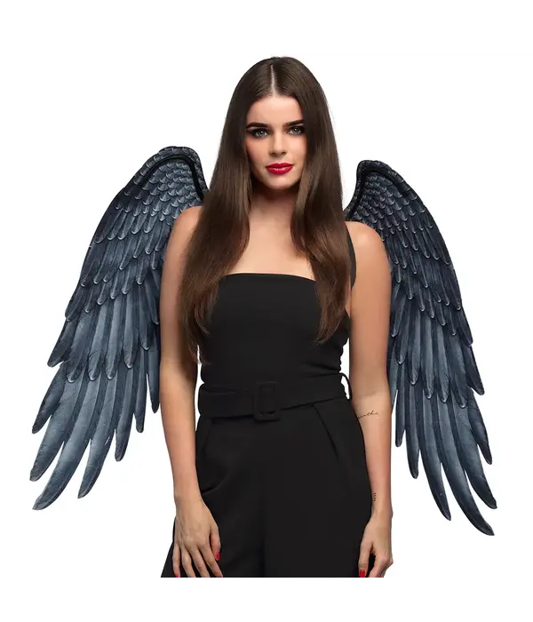 Vleugels Aartsengel zwart (95x75cm)