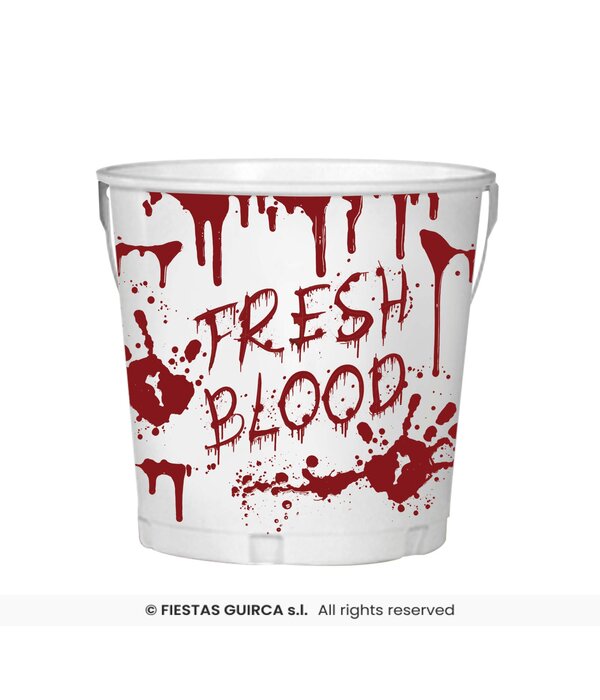 Metalen Emmertje Halloween Fresh Blood (19x23cm)