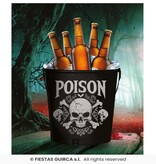 Metalen Emmertje Halloween Poison Doodskop (19x23cm)