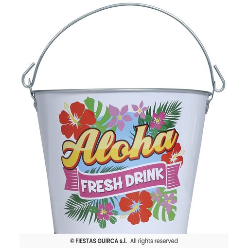 Metalen Emmer Hawaii Aloha (19x23cm)