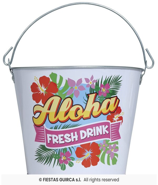 Metalen Emmer Hawaii Aloha (19x23cm)