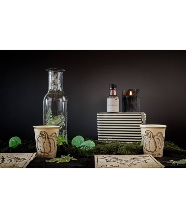 Table Runner Happy Halloween met 4 Skulls (75x180cm)