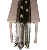 Table Runner Happy Halloween met 4 Skulls (75x180cm)