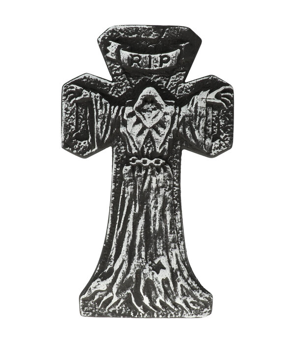 Grafsteen Kruis Halloween (33x57cm)