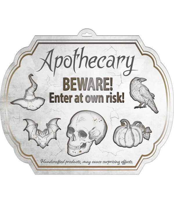 Deurbord Creepy Curiosities (40x50cm)