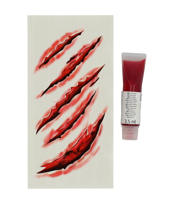 Schminkset Bloed & Tattoo Set Halloween