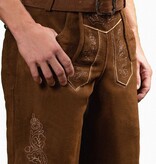 Lederhose Brixental Kastanje Bruin Kort (100% Leder)