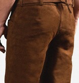 Lederhose Brixental Kastanje Bruin Kort (100% Leder)