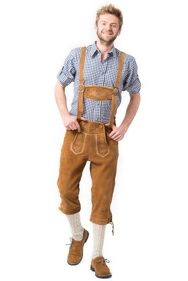 Tannhauser Lederhosen Markus Lang 100% Echt Leder Oktoberfest Heren  -Leer -Bruin -XXL