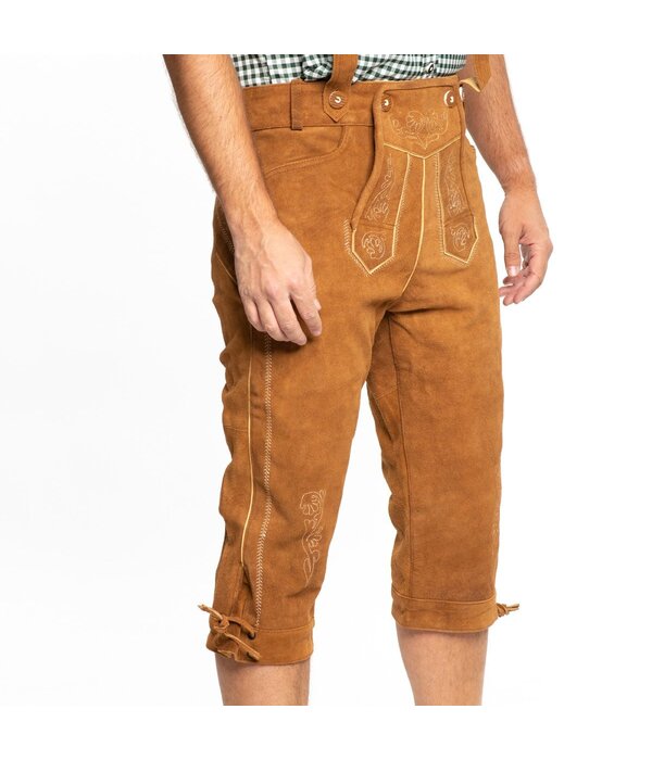 Lederhose Markus Lichtbruin Lang (100% Leder)