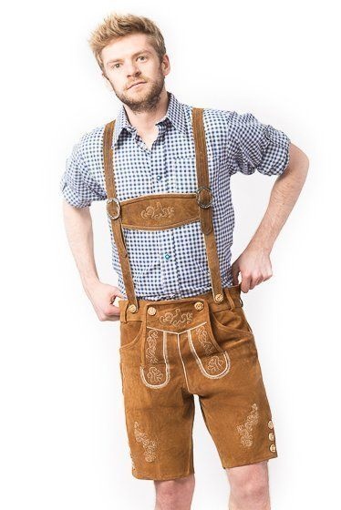 Lederhose Anton Lichtbruin Kort (Leer)