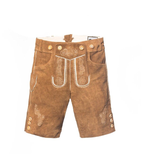 Lederhose Anton Lichtbruin Kort (Leer)