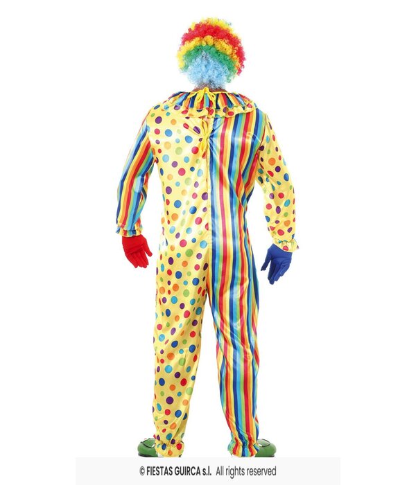 Gekleurde Clown Jumpsuit volwassen