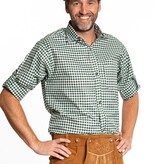 Trachtenhemd Lange Mouw Groen Geblokt Tirol