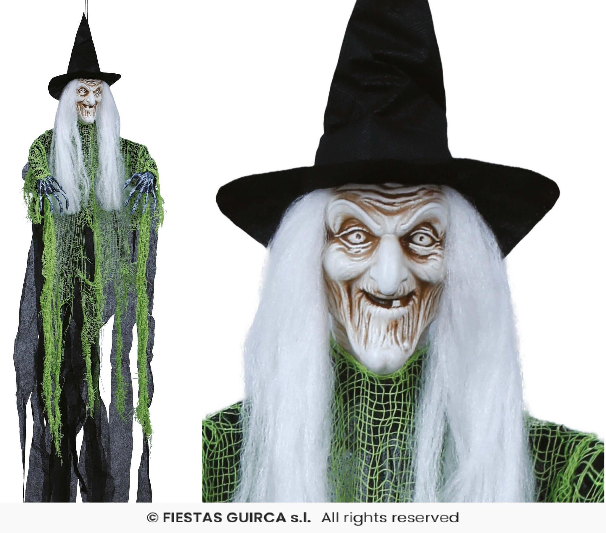 Hangende Halloween Heks Delia (100cm)