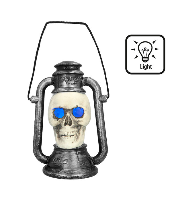 Doodshoofd Lantaarn Met Licht (26x18cm)