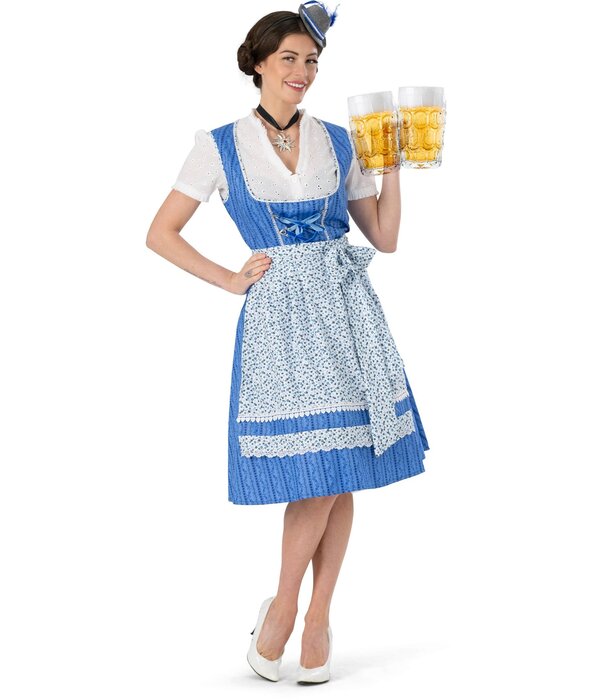 Dirndl Jurk Heike Blauw