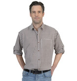 Blouse Heren Bruin/Wit Geblokt