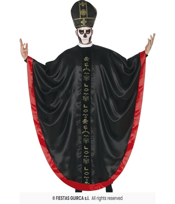 Satantische Kardinaal Kostuum Zwart/Rood