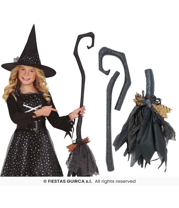 Heksenbezem 90cm krul afneembaar