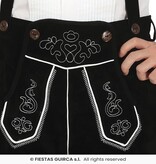 Lederhose Lang Zwart Bruno