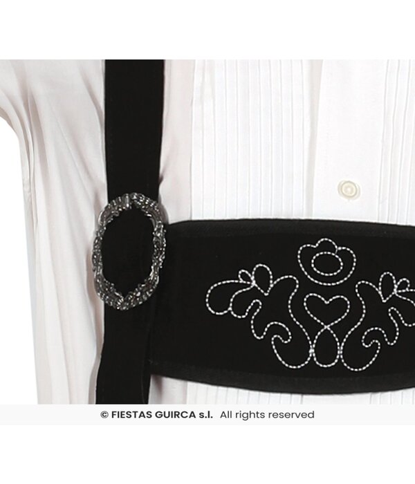 Lederhose Lang Zwart Bruno