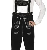 Lederhose Lang Zwart Bruno